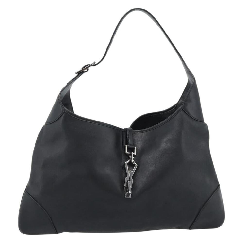 Gucci Leather Jackie Shoulder Bag Black